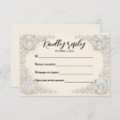 Diamond Heirloom Wedding RSVP Card (Vorne/Hinten)