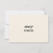 Diamond Heirloom Wedding RSVP Card Karte (Rückseite)