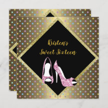 DIAMOND HIGH HEEL 16 . GEBURTSTAG SPOT Gold