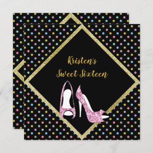 DIAMOND HOCHRANGIGER 16 . GEBURTSTAG-EINLADUNGSPOT EINLADUNG