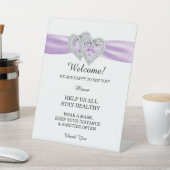 Diamond Hört Lila Hochzeitssicherheit Sockelschild (In SItu)