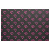 Diamond - Hot Pink auf Schwarz Stoff (Fat Quarter (45,7 x 55,9 cm))