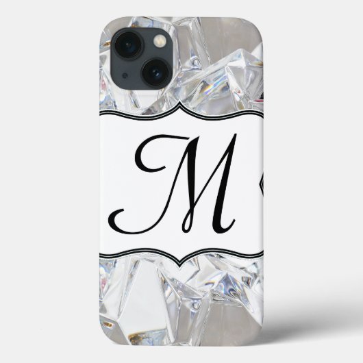 Diamond Ice Crystal Glitz Glam Monogram IPAD Case (Rückseite)