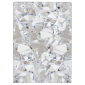 Diamond Ice Crystal Monogram Initial Clip Board Klemmbrett (Rückseite)