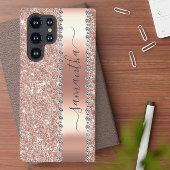 Diamond Imitats Bling Glitzer Calligraphy Rose Gol Samsung Galaxy Hülle