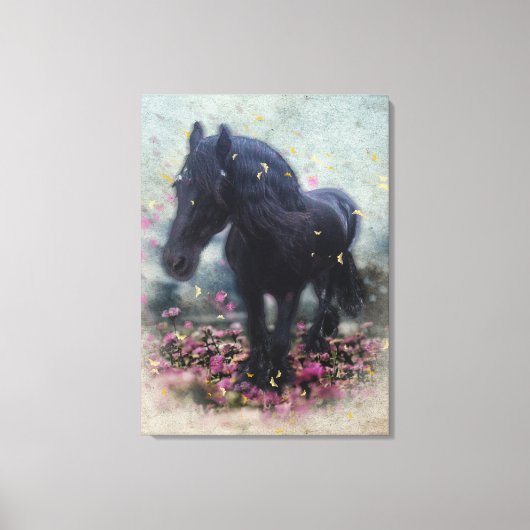 DIAMOND in Blume ~ Wrapped Canvas Leinwanddruck (Vorderseite)
