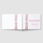 Diamond Infinity Pink Ribbon Wedding Guestbook Gästebuch (Voll)