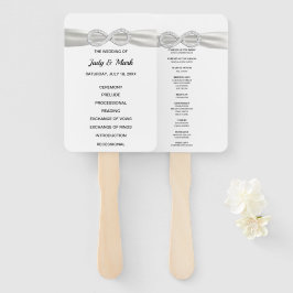 Diamond Infinity Wedding Program Fans Fächer