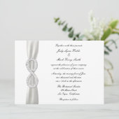 Diamond Infinity White Wedding Einladung (Stehend Vorderseite)