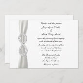 Diamond Infinity White Wedding Einladung (Vorne/Hinten)