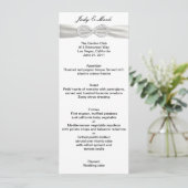Diamond Infinity White Wedding Menu Card Menükarte (Stehend Vorderseite)