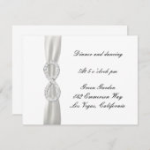 Diamond Infinity White Wedding Reception Card Einladung (Vorne/Hinten)