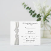 Diamond Infinity White Wedding Response Card RSVP Karte (Stehend Vorderseite)