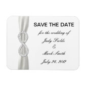 Diamond Infinity WhiteWedding Save the Date Magnet (Horizontal)