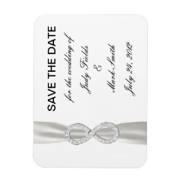 Diamond Infinity WhiteWedding Save the Date Magnet