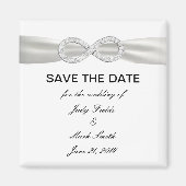 Diamond Infinity WhiteWedding Save the Date Magnet (Vorne)