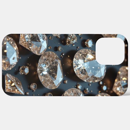 Diamond iPhone Case sieht wie echter Diamant-Luxus (Hinten (horizontal))