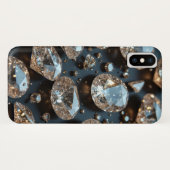Diamond iPhone Case sieht wie echter Diamant-Luxus (Rückseite (Horizontal))
