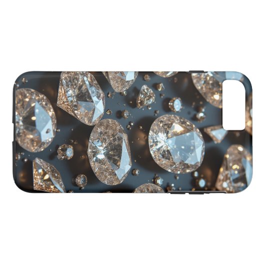 Diamond iPhone Case sieht wie echter Diamant-Luxus (Rückseite (Horizontal))