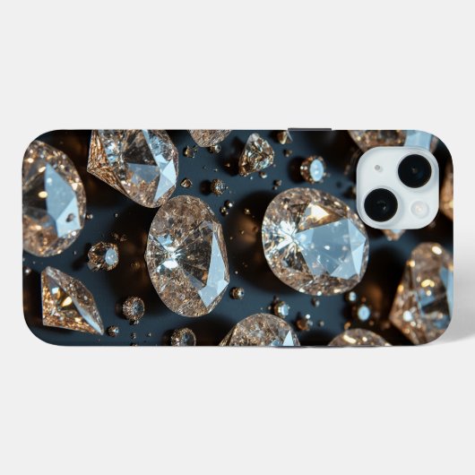 Diamond iPhone Case sieht wie echter Diamant-Luxus (Rückseite (Horizontal))