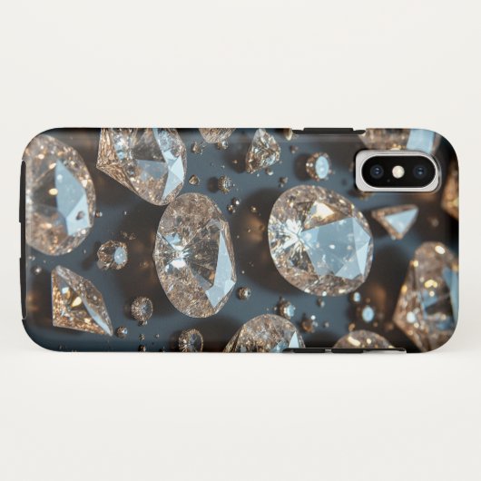 Diamond iPhone Case sieht wie echter Diamant-Luxus (Rückseite (Horizontal))