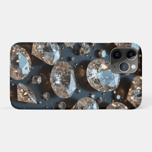 Diamond iPhone Case sieht wie echter Diamant-Luxus (Rückseite (Horizontal))