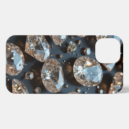 Diamond iPhone Case sieht wie echter Diamant-Luxus Hülle (Rückseite (Horizontal))