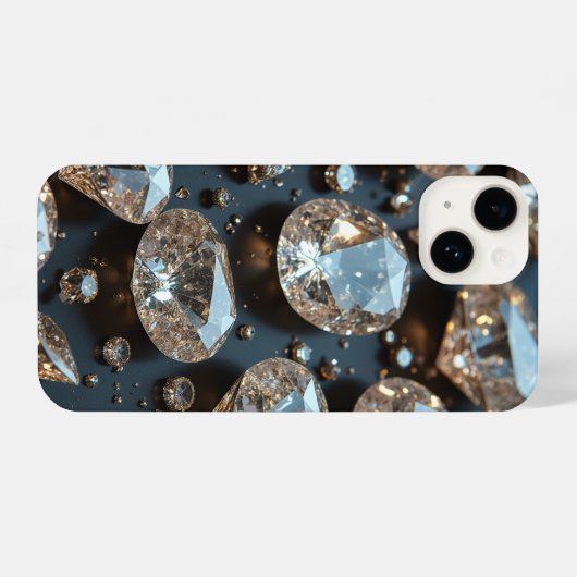 Diamond iPhone Case sieht wie echter Diamant-Luxus Hülle (Rückseite (Horizontal))