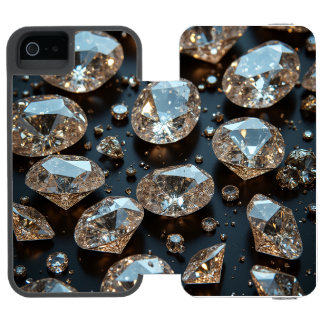 Diamond iPhone WalleCase sieht wie ein echter Diam Incipio Watson™ iPhone 5 Geldbörsen Hülle