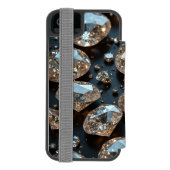 Diamond iPhone WalleCase sieht wie ein echter Diam Incipio iPhone Geldbeutel-Hülle (Folio Rückseite)