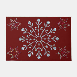 Diamond Jeweled Kristall Snowflakes Fußmatte