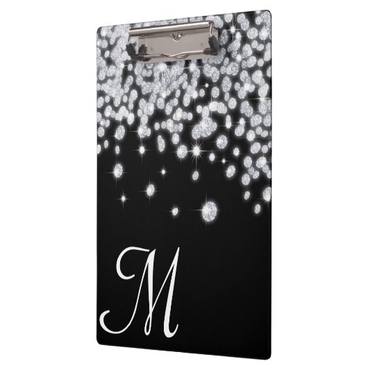 Diamond Jewels Jewelry Monogram Initial Clip Board Klemmbrett (Links)