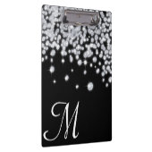 Diamond Jewels Jewelry Monogram Initial Clip Board Klemmbrett (Rechts)