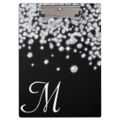 Diamond Jewels Jewelry Monogram Initial Clip Board Klemmbrett (Vorderseite)