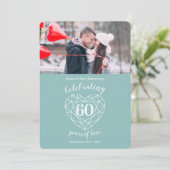 Diamond Jubiläum 60 Jahre Foto Einladungen (Stehend Vorderseite)