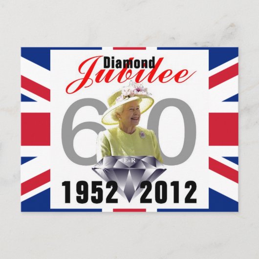 Diamond Jubilee 1952-2012 Postkarte (Vorderseite)