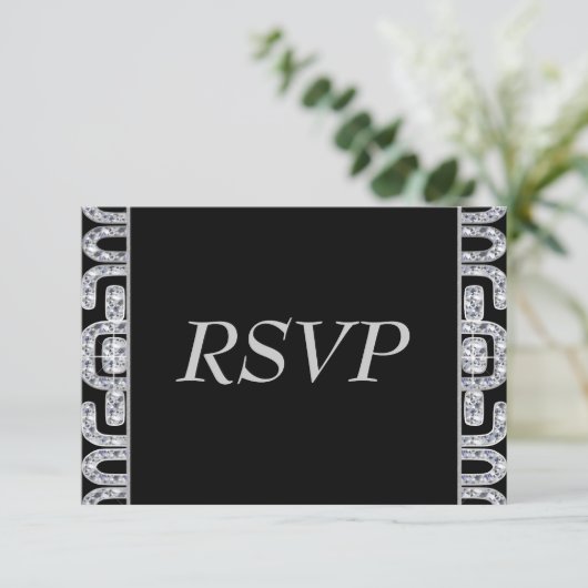 Diamond Jubilee 60. Hochzeitstag RSVP Karte (Stehend Vorderseite)