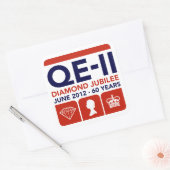 Diamond Jubilee Erinnerungsaufkleber Quadratischer Aufkleber (Umschlag)