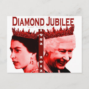 Diamond Jubilee Gedenkkarte Postkarte