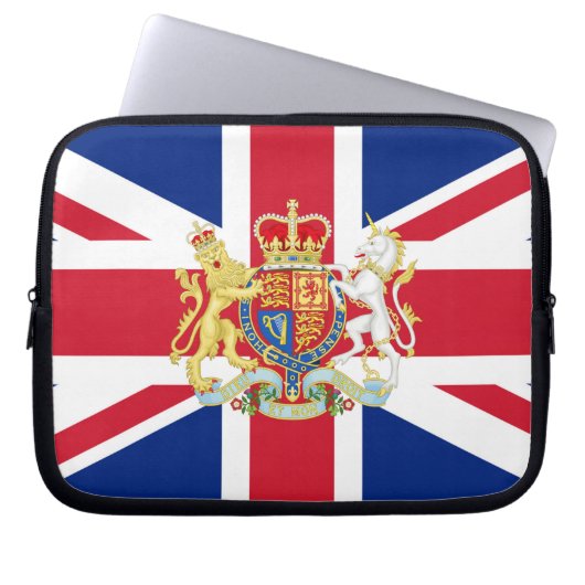 Diamond Jubilee Gewerkschaft Flag und Royal Wappen Laptopschutzhülle (Vorderseite)