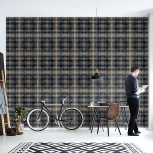 Diamond Kariert Crackle Textur Beige Taupe Brown Tapete