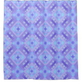 Diamond Karo Patchwork - Lavendel Turquoise 1 Duschvorhang (Vorderseite)