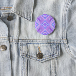 Diamond Karo Patchwork - Lilac Blue 1 Button