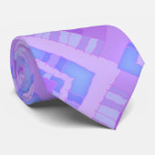 Diamond Karo Patchwork - Lilac Blue 1 Krawatte (Gerollt)