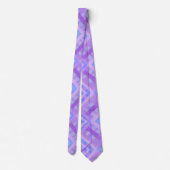Diamond Karo Patchwork - Lilac Blue 1 Krawatte (Rückseite)