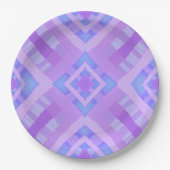 Diamond Karo Patchwork - Lilac Blue 1 Pappteller (Vorderseite)