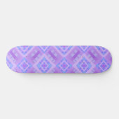 Diamond Karo Patchwork - Lilac Blue 1 Skateboard (Horizontal)