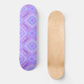 Diamond Karo Patchwork - Lilac Blue 1 Skateboard (Vorderseite)