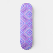Diamond Karo Patchwork - Lilac Blue 1 Skateboard (Vorderseite)