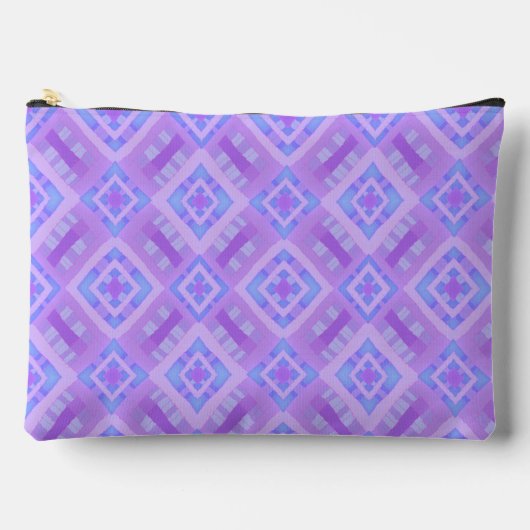 Diamond Karo Patchwork - Lilac Blue 1 Zubehörtasche (Vorderseite)